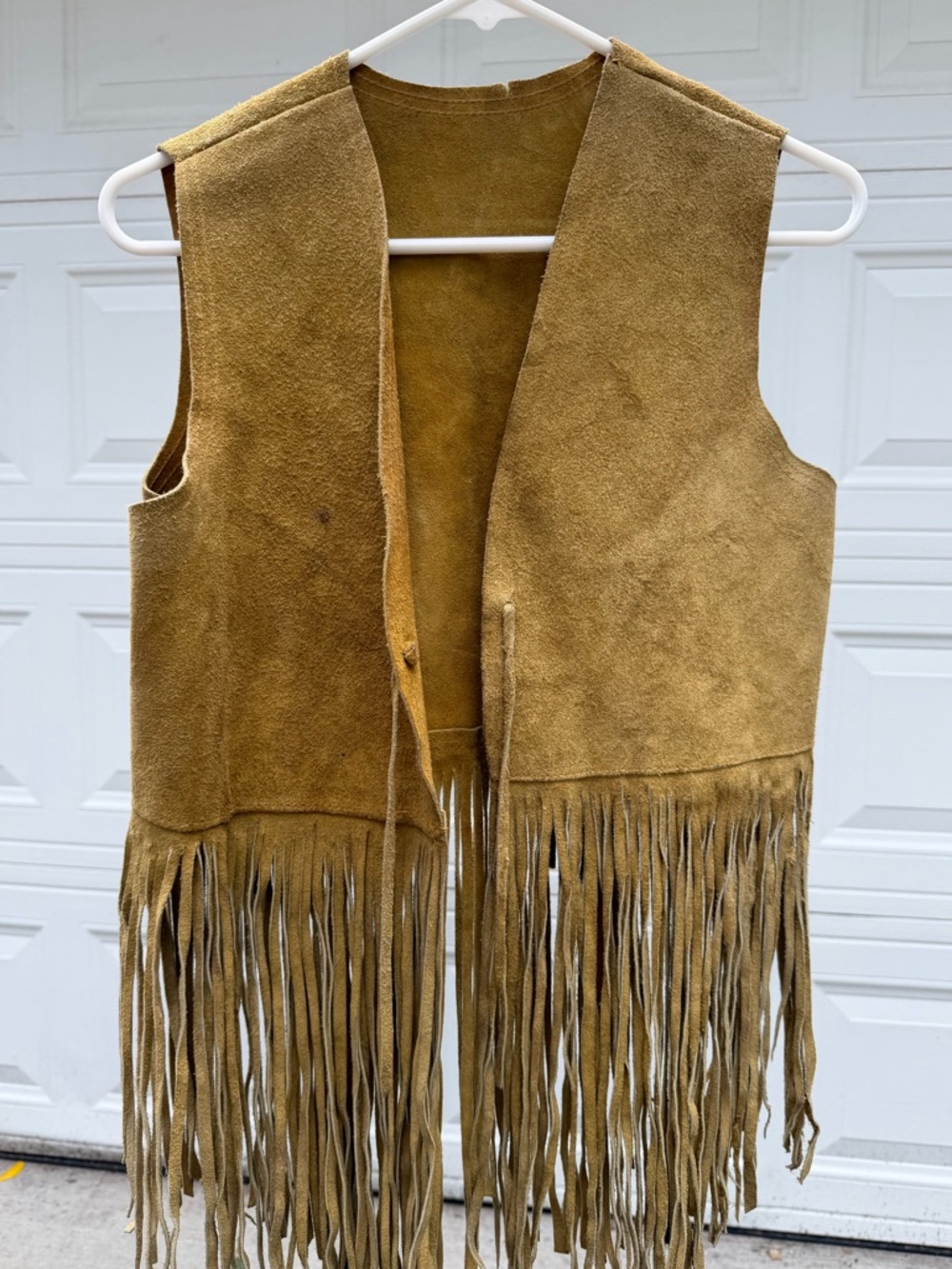 Genuine Suede Fringe Vest - vintage western